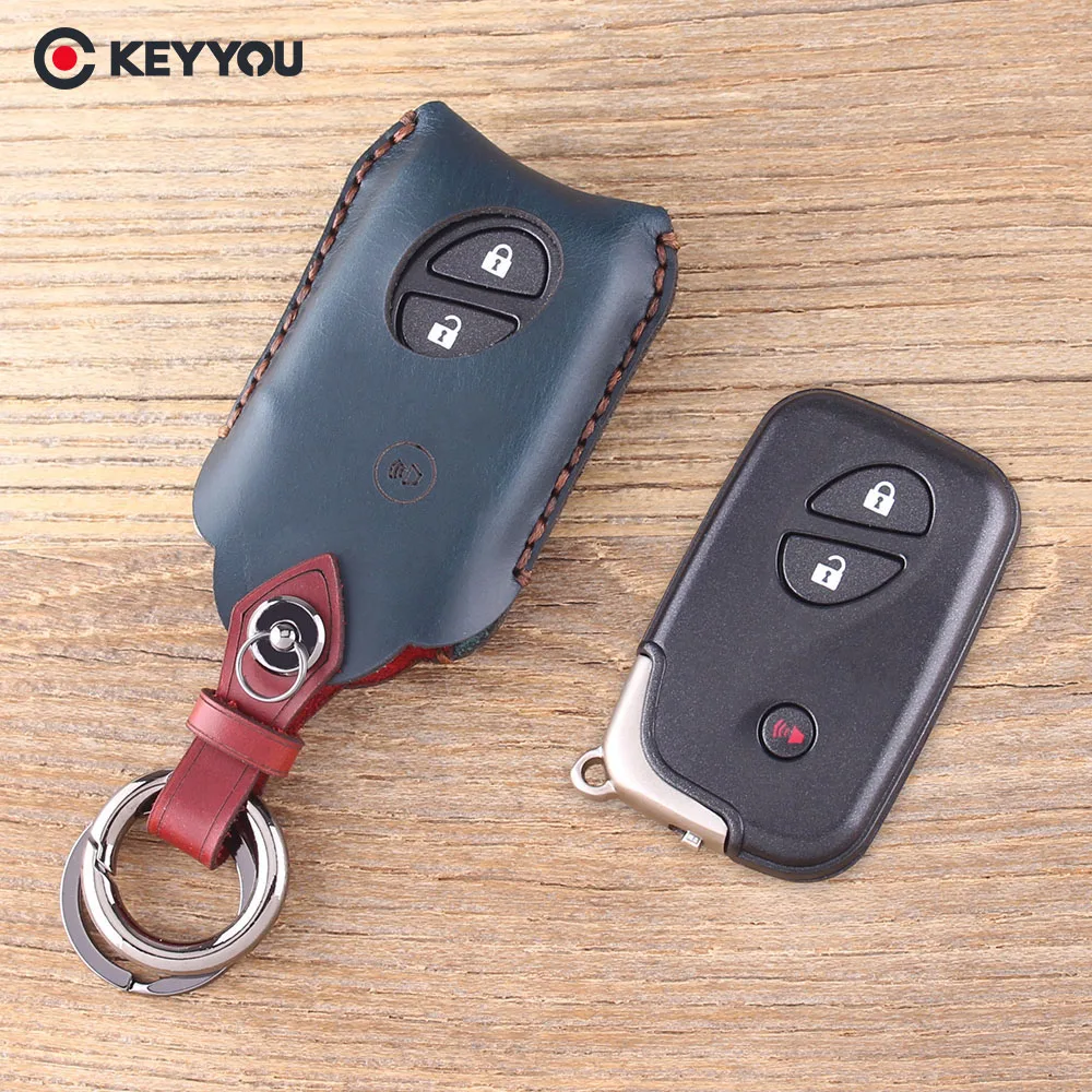 Кожаный чехол для ключей KEYYOU Lexus CT200h ES 300h IS250 GX400 RX270 RX450h RX350 LX570|car key case cover|key for carfob