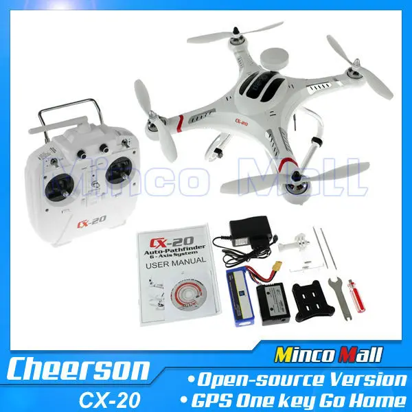 DHL Free Cheerson CX20 CX 20 CX 20 2.4G RC Quadcopter 4 Axis Helicopter