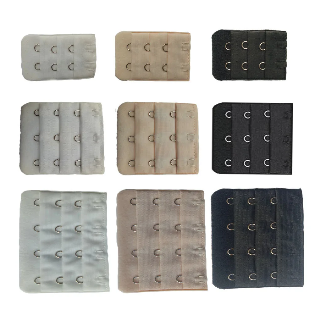 

9 Pcs Bra Extension Buckle Assorted Color 2/3/4 Hooks Bra Extender Bra Lengthened Strap Extension Bra Buckle for Women Girls