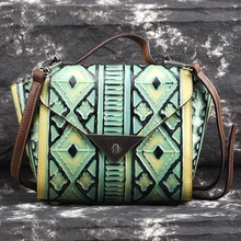 Высокое качество, натуральная кожа, женская сумка через плечо, сумка-тоут, Женская Ретро сумка из воловьей кожи с тиснением, сумка через плечо с верхней ручкой