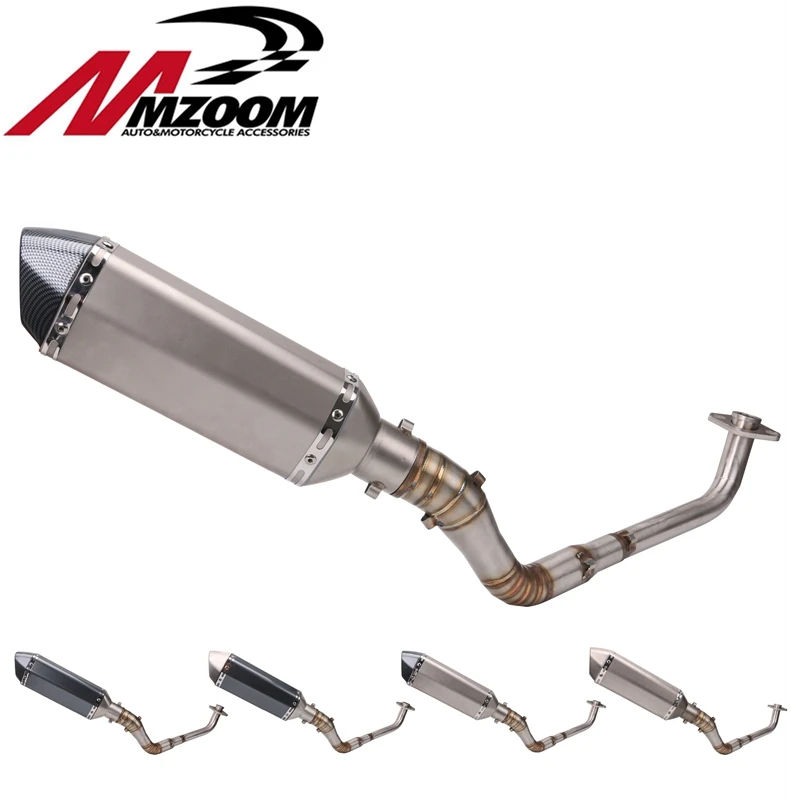 

Motorcycle Front modified link tube Scooter Escape exhaust silencer Complete system Slip-On for yamaha NVX 155 NVX 155 Aerox 155