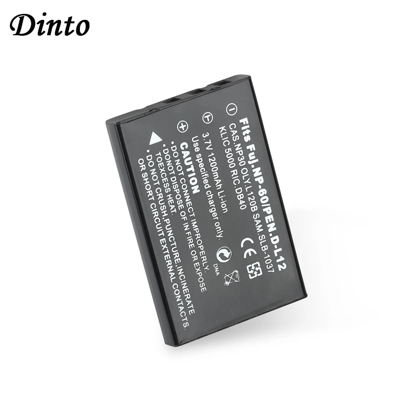 Dinto 1200 мА/ч NP-60 NP 60 NP60 FNP-60 SLB 1137 1037 CNP-30 K5000 D-Li2 Li-20B аккумулятор для FUJIFILM F410 F601 F50i F501 |