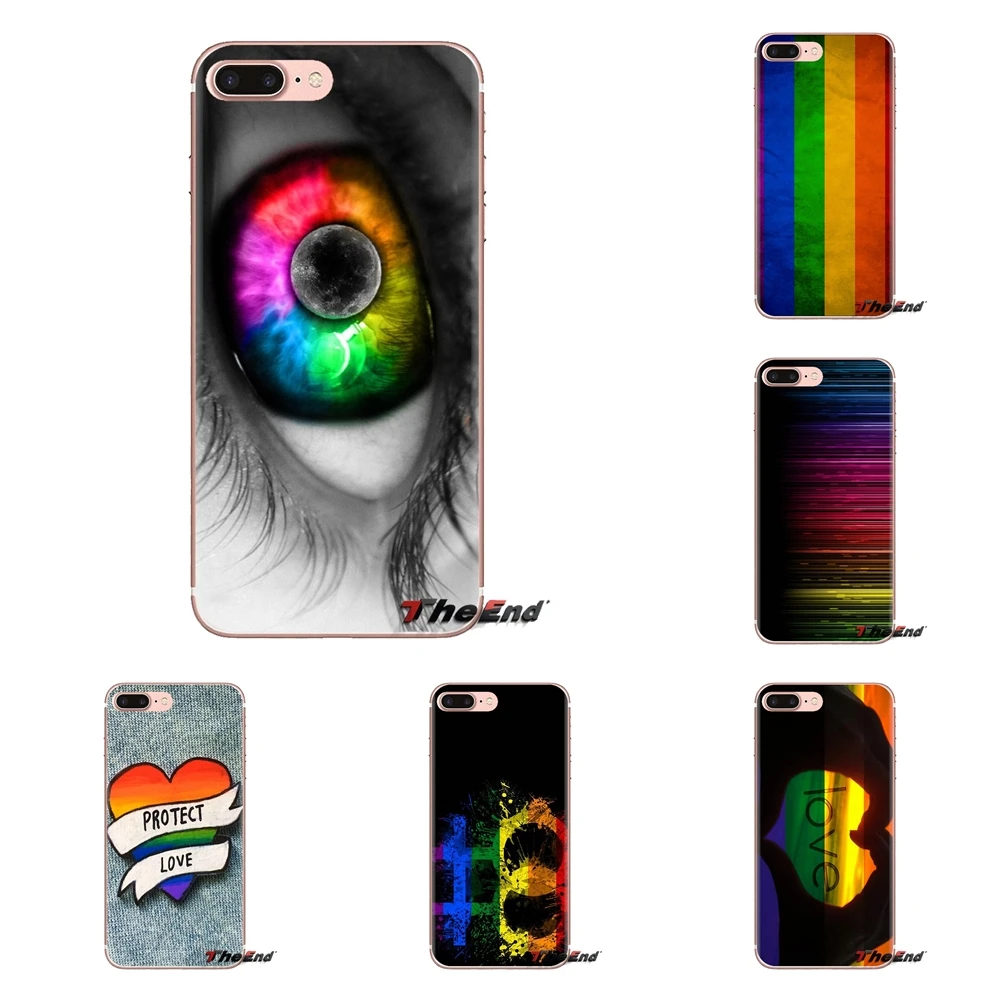 

For Xiaomi Redmi 4A S2 Note 3 3S 4 4X 5 Plus 6 7 6A Pro Pocophone F1 Transparent TPU Cases Covers Gay Lesbian LGBT Rainbow Pride