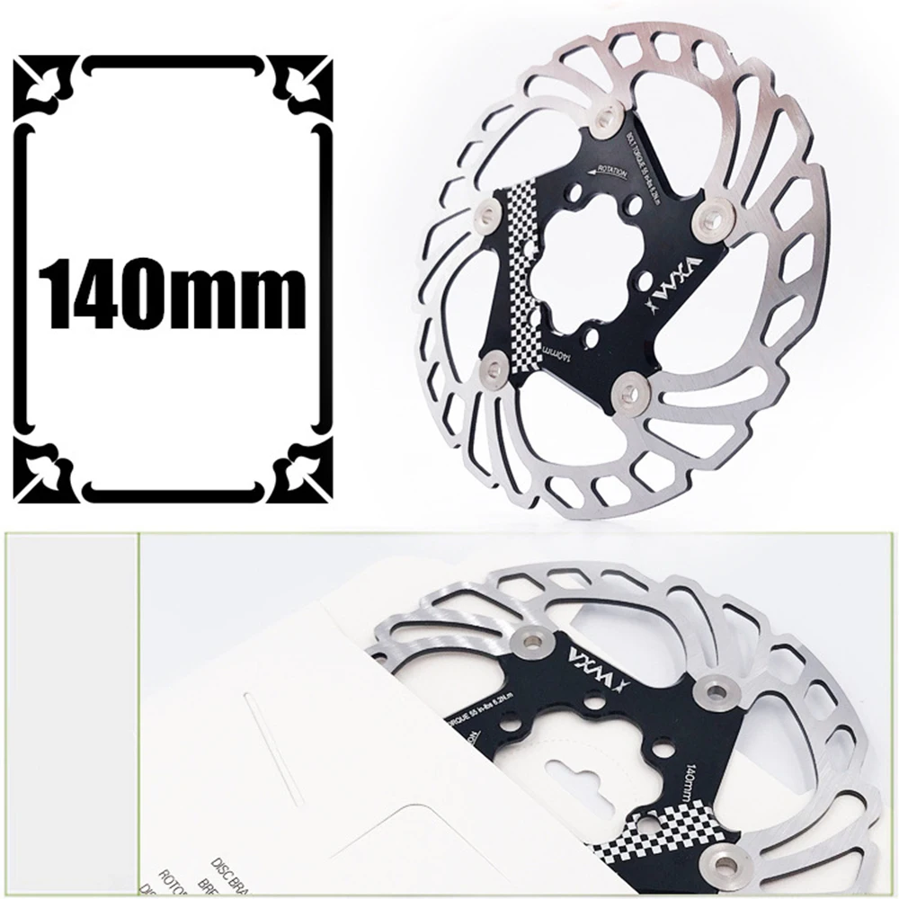 Black 140mm VXM MTB руль для шоссейного велосипеда дисковый тормоз 140/160/180/203 мм hydreaulic тормоза поплавок плавающие дисковые роторы велосипед Запчасти черный/синий/красный - Color: Black 140mm