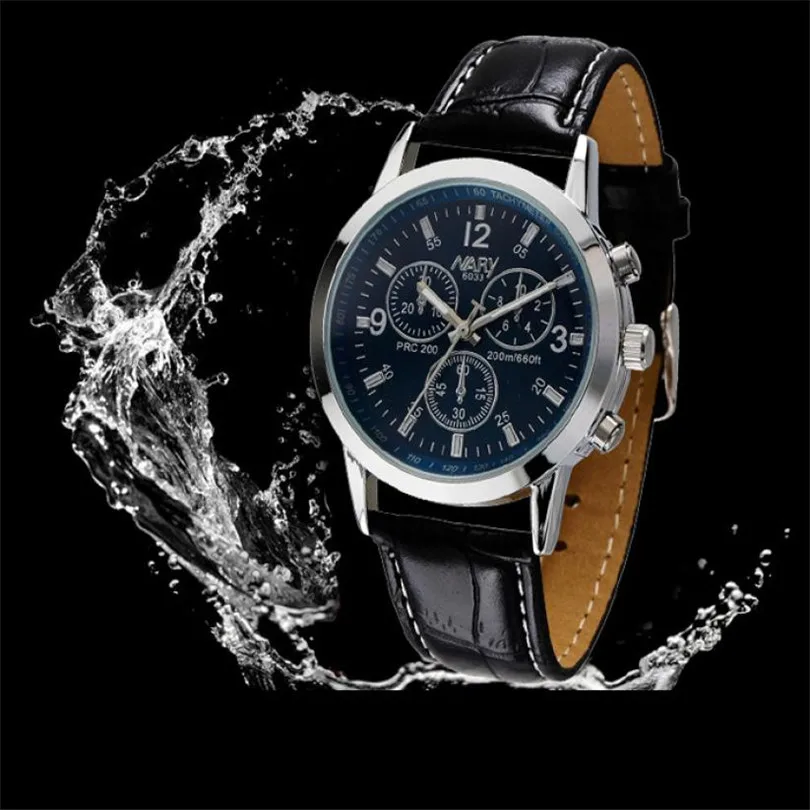 

Durable 2015 New Arrival Luxury Brand Waterproof Dress Faux Leather Men Military Nary Quartz Watch Round Dial For Reloj Relogio