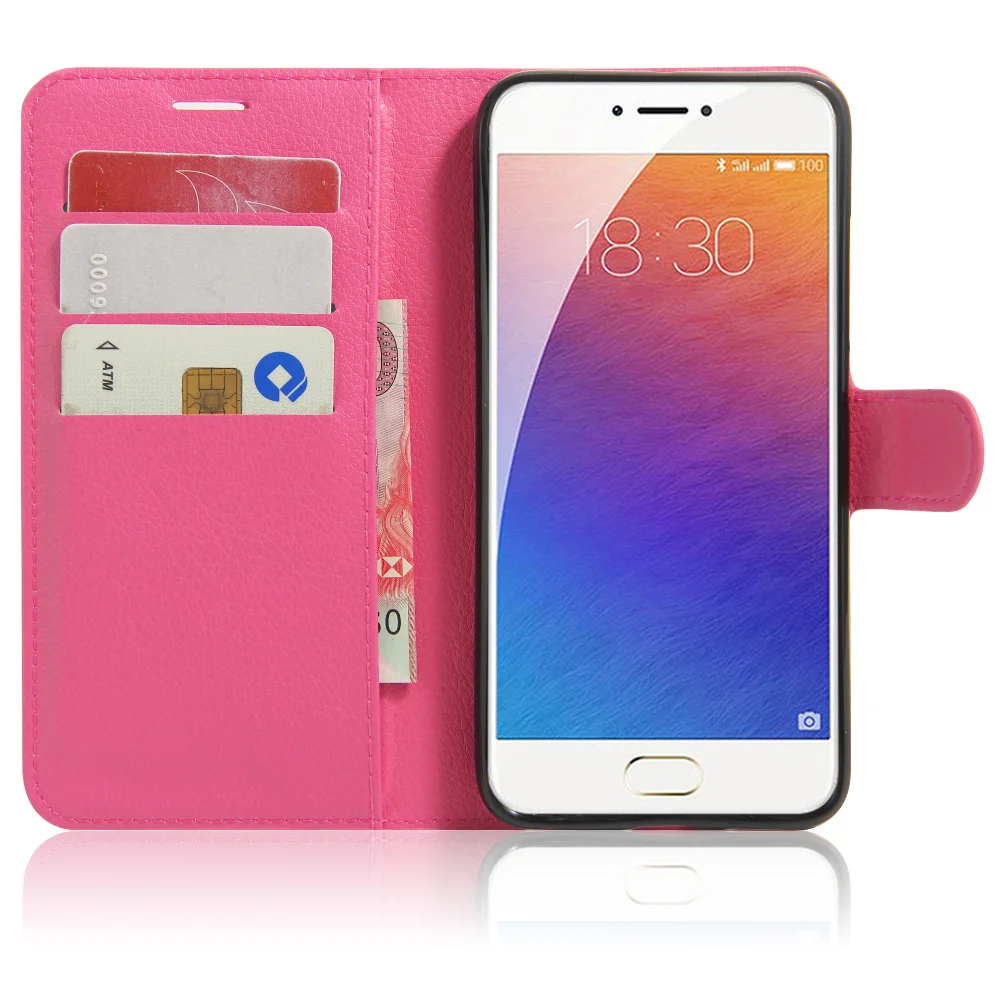 

Wallet Design Litchi Texture Leather Case for Meizu Pro 6 Flip Cover 5.2 inch Magnetic Protective Shell With Stand Function