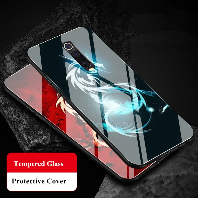 

Xiaomi mi 9T Tempered Glass Back Cover Hard 9H For Xiaomi Redmi K20 Pro Protective case glass glossy Anti-Scratch k20 cover