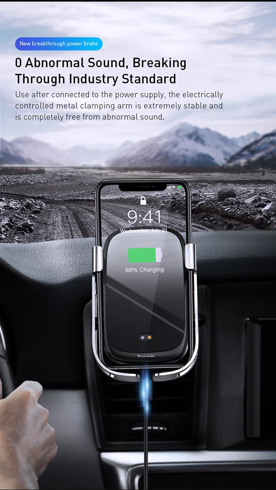 best usb c car charger Baseus 15W Wireless Car Charger Car Air Vent Mount Holder Qi Wireless Charger in  Infrared Sensor Wireless Charging Phone Holder 18 watt car charger