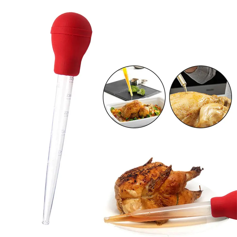 

Chicken Turkey Poultry Meat BBQ Baster Syringe Tube Pipe PIPETTE TYPE 30ml Utensils BBQware Cooking Tools