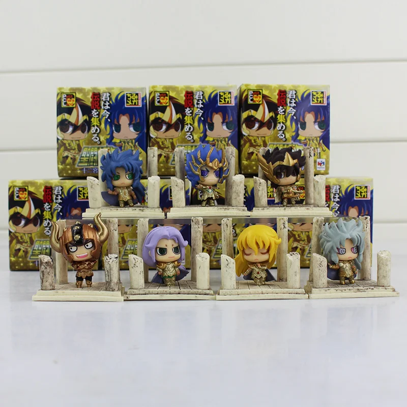 7 шт./лот Saint Seiya SHIRYU HYOGA SHUN IKKI JABUl Рыцари зодиака ПВХ экшн фигурка модель с коробкой