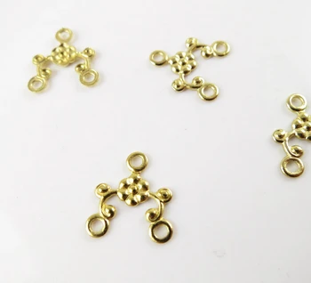 

200pcs/lot 9*10mm brass flower filigree wrap findings