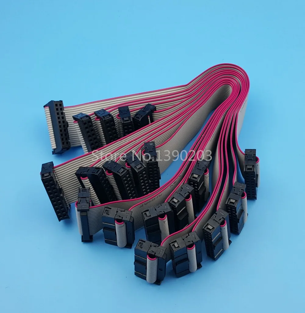 10Pcs 20cm 2x10 20Pin IDC Flat Ribbon DATA Cable 2.54mm Pitch AVR ISP