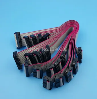 

10Pcs 20cm 2x10 20Pin IDC Flat Ribbon DATA Cable 2.54mm Pitch AVR ISP JTAG Wire