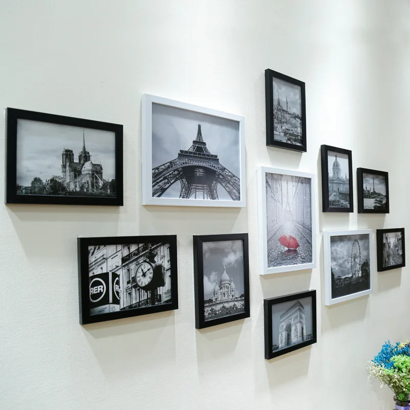 LZYMLG 11Pcs/Set Classic Wooden Photo Frame for Wall Hanging Photo Frame Set Modern Art Home Room Wedding Couple Pictures Frame LZYMLG 11Pcs/Set Classic Wooden Photo Frame for Wall Hanging Photo Frame Set Modern Art Home Room Wedding Couple Pictures Frame