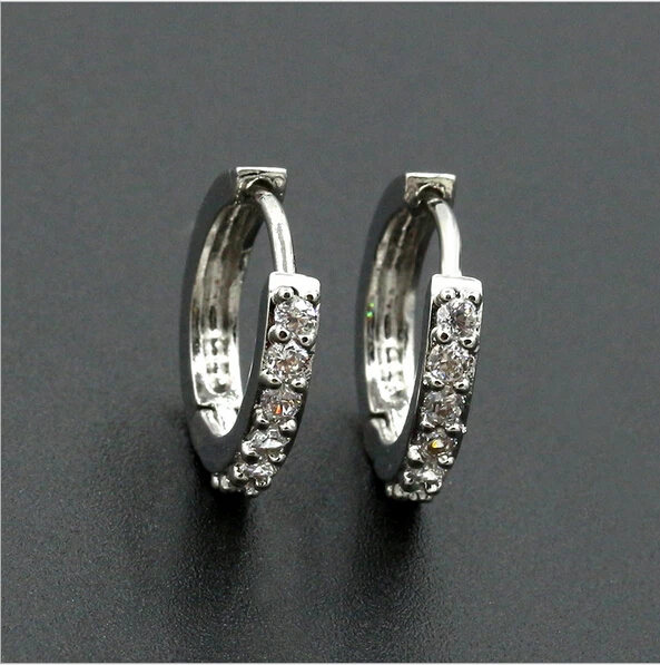 New Silver Round Earrings Special Jewelry Rhinestones New Silver Round Earrings Special Jewelry Rhinestones Hoop For Women S Earring Rings