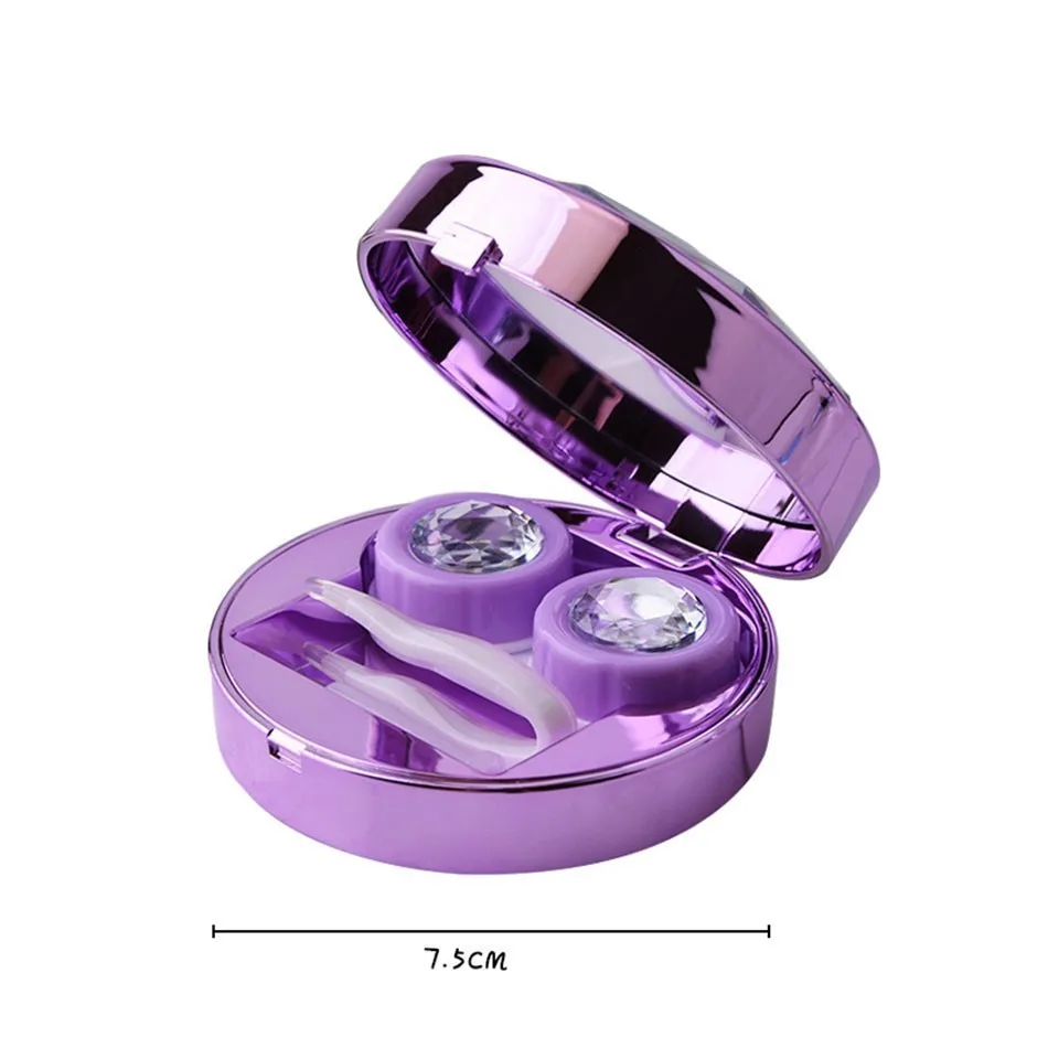AudWhale роскошный корпус контактных линз ромбовидная форма объектива для кормящих женщин креативный контейнер для линз - Цвет: 4