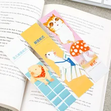 30 шт./упак. мультфильм животных Закладка бумага закладки маркеры рекламные подарочные канцелярские пленки Bookmarks для книг маркеры книг