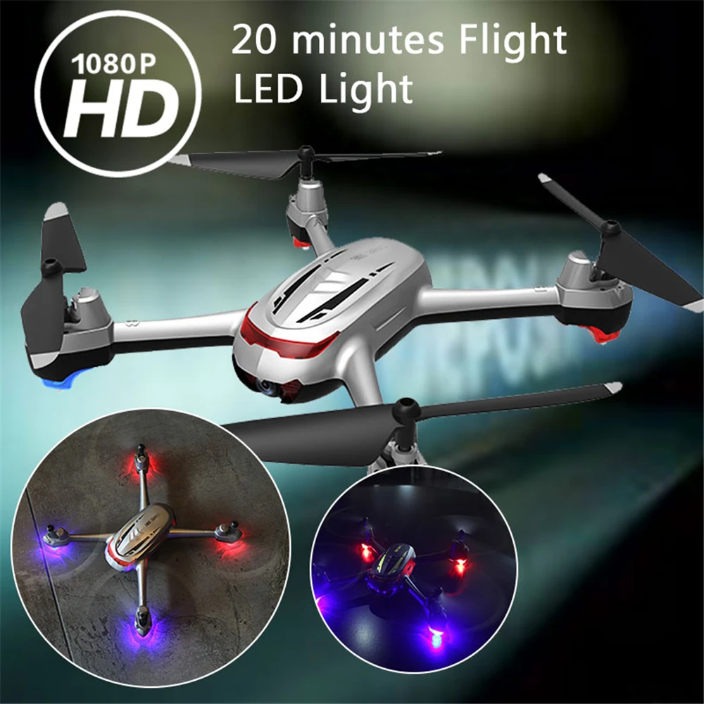 

lensoul RC Drone UAV 20min One Key Take Off LED Lighting 1080P HD Camera 360 Degrees Rolling Speed Adjustable Quadcopter Toys