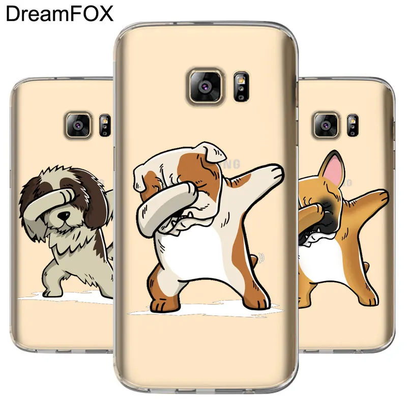 DREAMFOX M485 French Dog Soft TPU Silicone Case Cover For Samsung Galaxy Note S 6 7 8 9 10 10e 11 11e Lite Edge Plus |