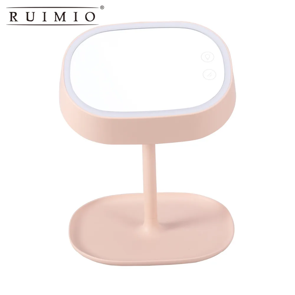 

Rechargeable Touch Screen Lighted Makeup Mirror LED Lamp Table Stand Cosmetic Mirror Night Light