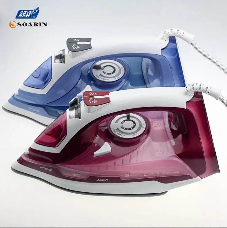 

Electric Steam Iron for Clothes Handheld Steam Iron Thermostat Prevent Calcium Deposition Steamer Ceramic Base Plate