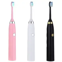 3 цвета для взрослых Водонепроницаемый автоматический Электрический Зубная щётка USB Smart Перезаряжаемые отбеливание зубов sonic ультра sonic
