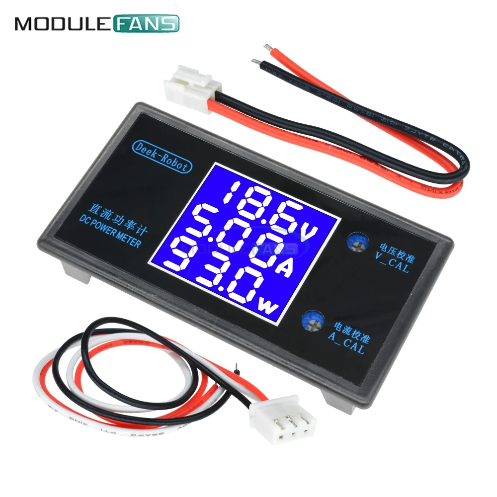 

DC 12V 5A LCD Display Digital Voltmeter Ammeter Wattmeter Voltage Current Power Meter Volt Detector Tester Monitor 0-50V 250W
