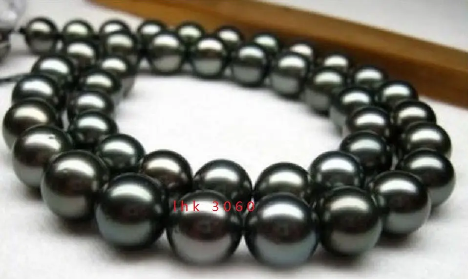 

Free Shipping >>>Excellent AAA 11-12mm SOUTH SEA BLACK PEARL NECKLACE 14K YELLOW GOLD CLASP
