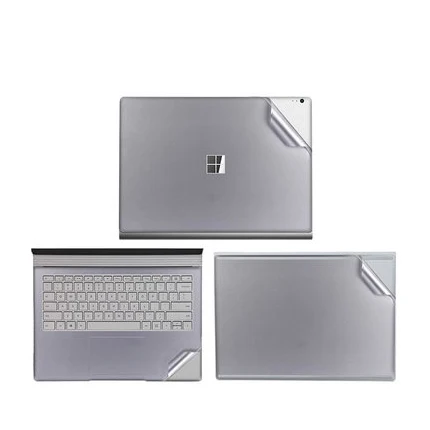 Наклейка для ноутбука Surface Book 2 13,5 дюймов, Виниловая наклейка, твердая задняя крышка, наклейка для Surface Book 2 15 дюймов, Capa Para - Цвет: silver