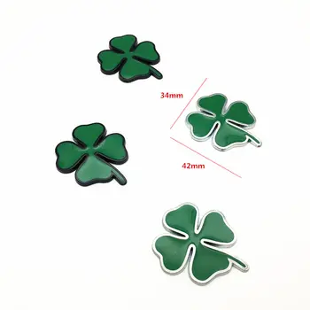 

2pcs/set Four Leaf Clover Chrom Metal Badge Emblem Sticker Love Healty Lucky Symbol For Alfa Romeo Car Styling Accessories