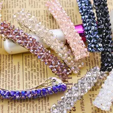Four row crystal clip hair, free home delivery