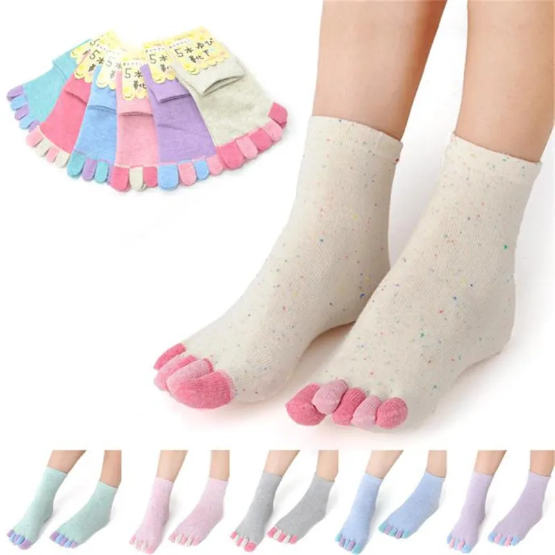 Women Winter Cotton Gym Non Slip Massage Toe Socks Full Grip Socks Heel