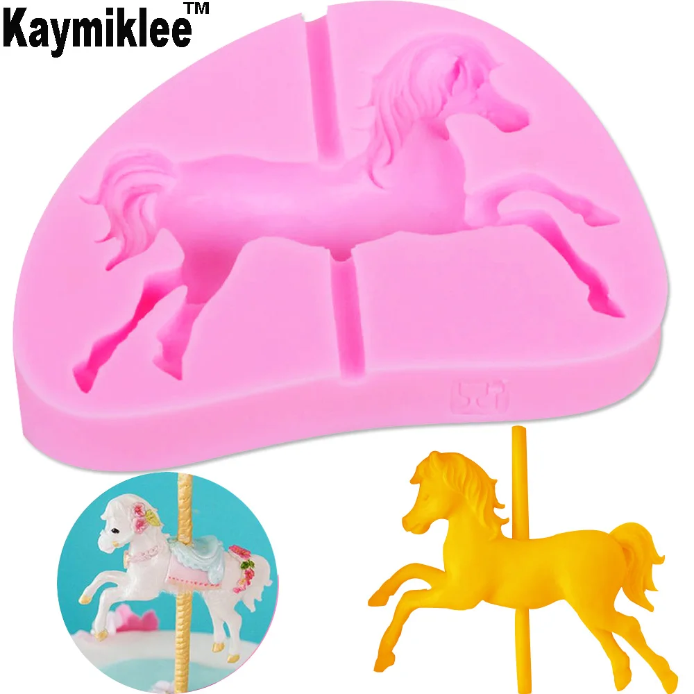 Buy Kaymiklee M253 3D horse shape silicone mold fondant mold Cake Decorating