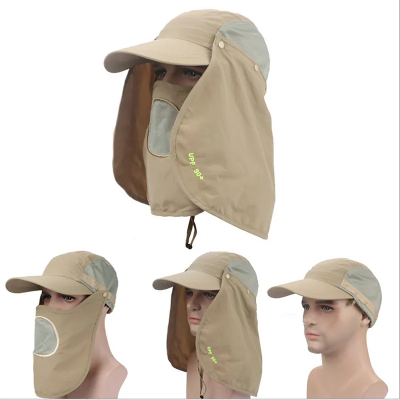 

Men summer Sunscreen hats UPF 50+ hat outdoor sun shading anti ultraviolet ray Beach Hat fishing hat fisherman Quick drying cap