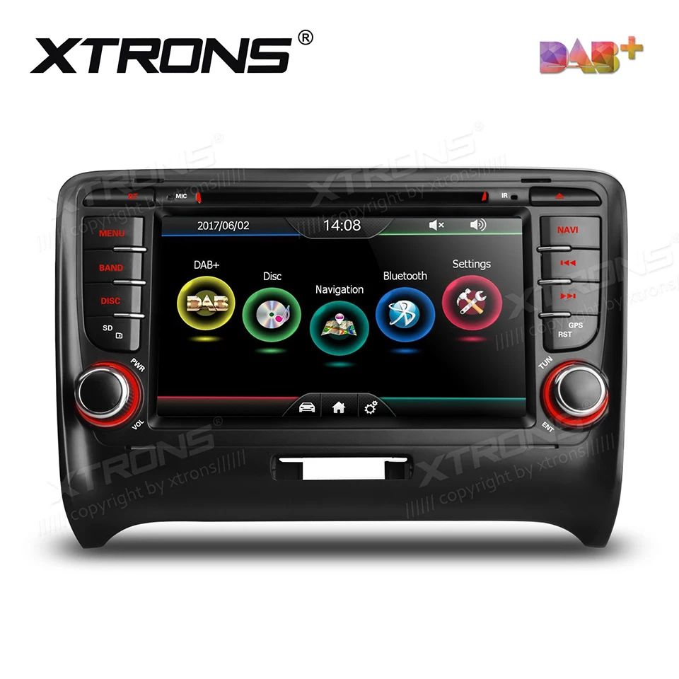 Автомагнитола 2 Din DAB + 7 дюймов DVD плеер GPS для Audi TT MK2 8J(2006 2012) автонавигация Bluetooth CAN