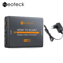 Mini HDMI конвертер scart адаптер HDMI 4 К x 2 К 30 Гц Вход NTSC и PAL ТВ формат С Питание масштабирования HDMI видео адаптер