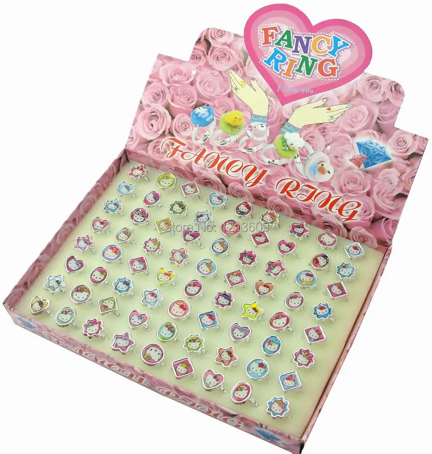5 box 360 pcs hello kitty children cartoon round girls rings wholesale free shipping - Hello Kitty Wedding Ring 5 box 360 pcs hello kitty children cartoon round girls rings wholesale free shipping - Hello Kitty Wedding Ring
