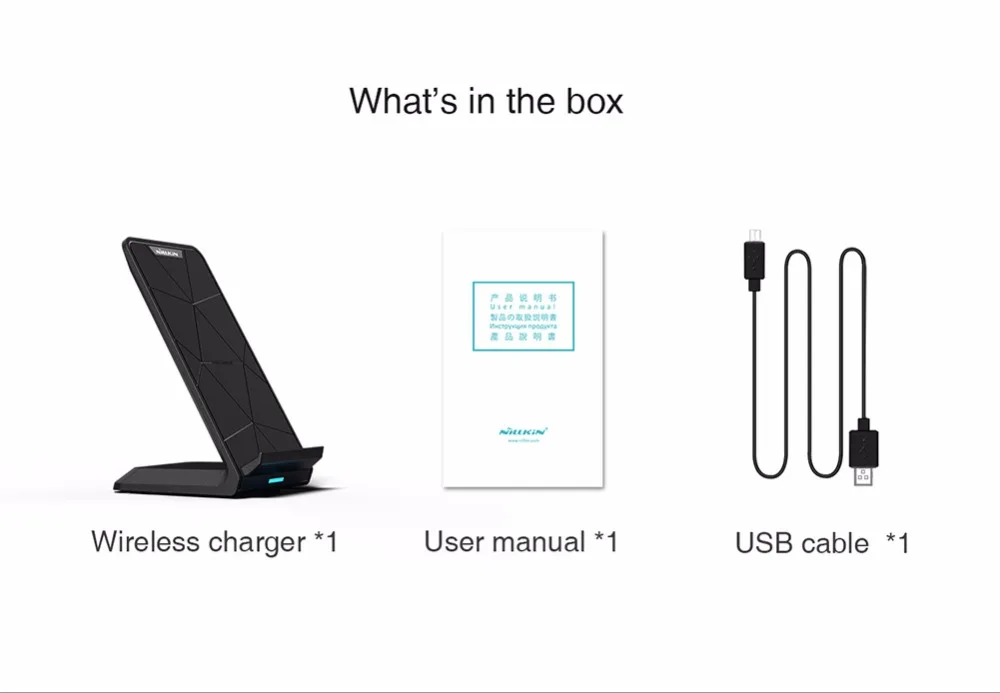 Nillkin 10 Вт Qi Быстрое беспроводное зарядное устройство Подставка быстрое зарядное устройство док-станция портативный+ приемник для iPhone для samsung для huawei для xiaomi