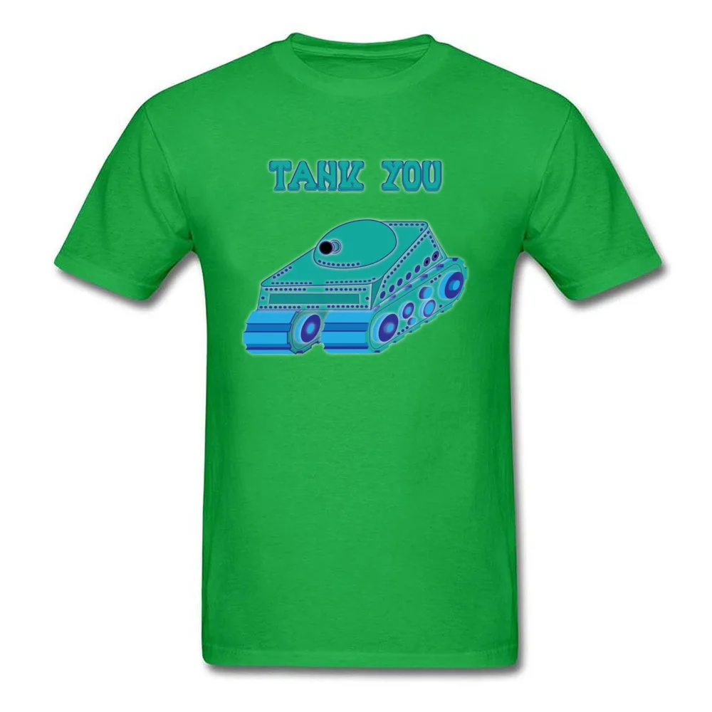 Printed thank you T-Shirt On Sale ostern Day Short Sleeve Round Neck Tops Tees Pure Cotton Men Design Tee Shirts thank you green