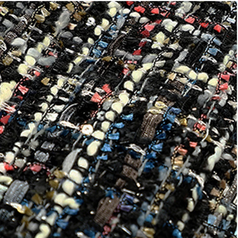 Женское твидовое платье трапециевидной формы с пуговицами из искусственного