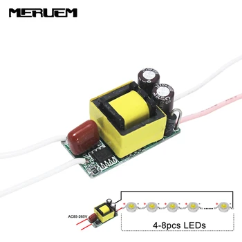 

Freeshipping 5pcs/lot 4-8x2W Led Driver 8W/10W/12W/14W/16W Lamp Driver Power Supply Lighting Transformer AC85-265V Output 550mA