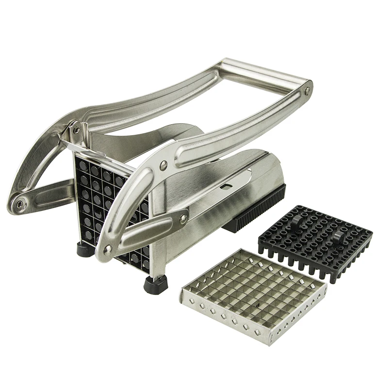 Stainless Steel French Fry Potato Cucumber Vegetable Cutter Chipper Slicer Chopper Kitchen Tool w 36 Holes
