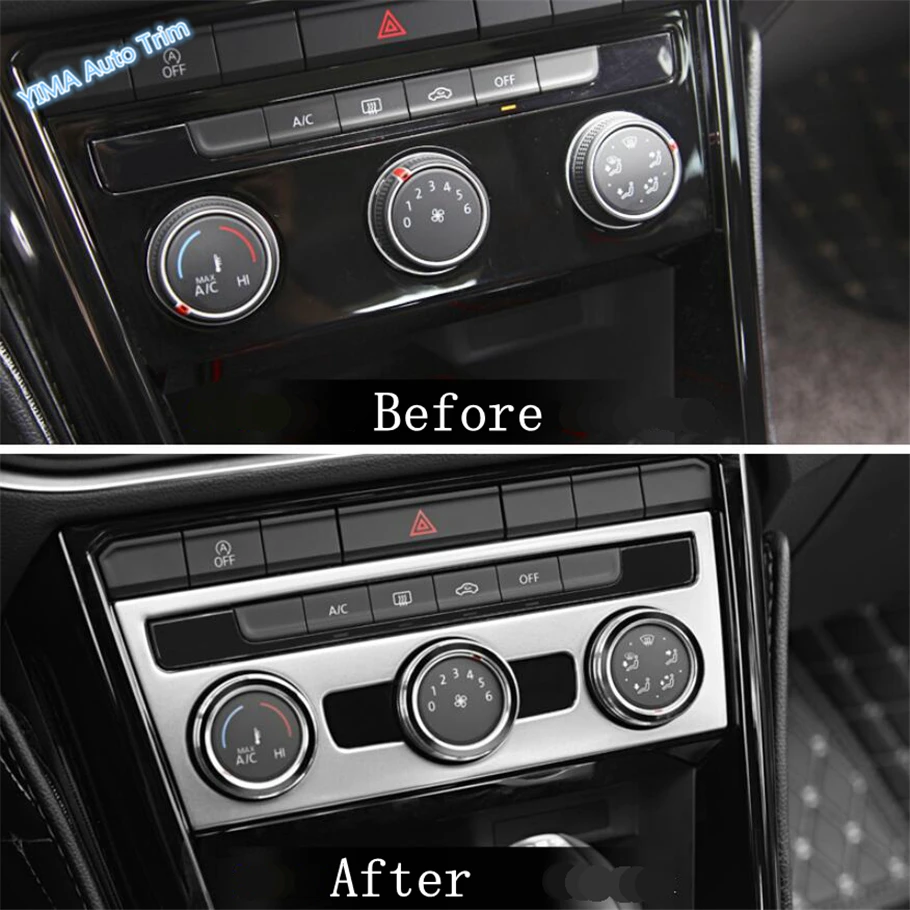 

Lapetus Auto Styling Central Control Air Conditioning Knob Switch Panel Cover Trim Fit For Volkswagen T-Roc T Roc 2018 2019