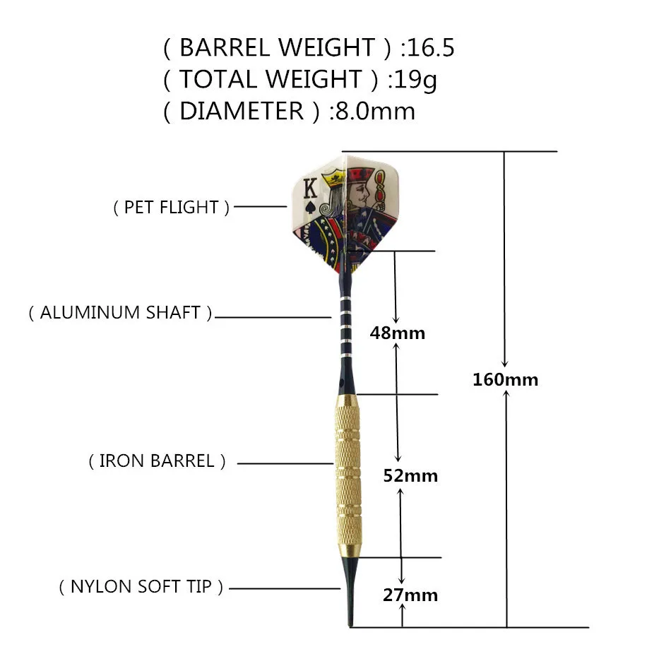 12 шт. профессиональные мягкие наконечники Дартс с 100 дополнительными наконечниками набор мягкие наконечники острые концы Сменные иглы для электронный дартс Q