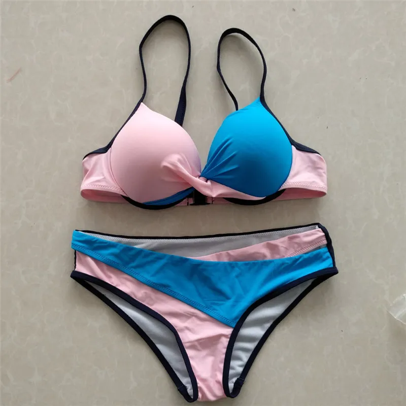 Сексуальная Push Up микро бикини 2019 Mujer новинка лоскутный Купальник Лето купальники