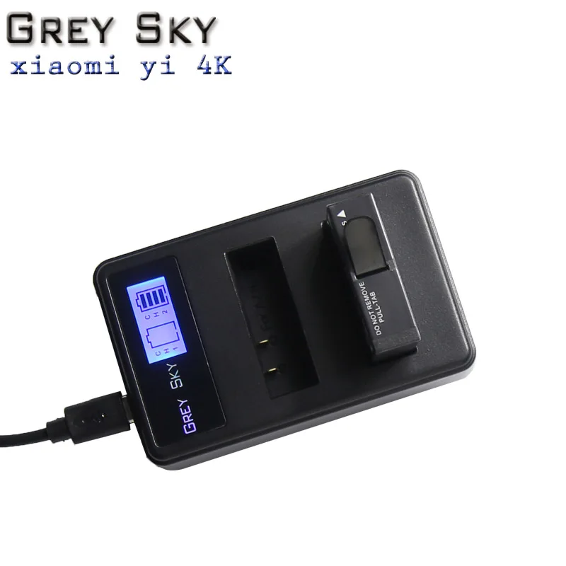 2x аккумулятор Xiaoyi Yi 4K для Xiaomi Yi 2 4K AZ16-1 1400 мАч батарея+ USB двойное зарядное устройство для Xiaomi yi 4k yi II экшн Спортивная камера
