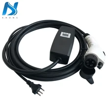 Khons SAE J1772 электрический автомобиль портативное зарядное устройство для электромобиля со швейцарской вилкой 16A Регулируемый 16ft кабель автомобильный EV тип 1 зарядный разъем