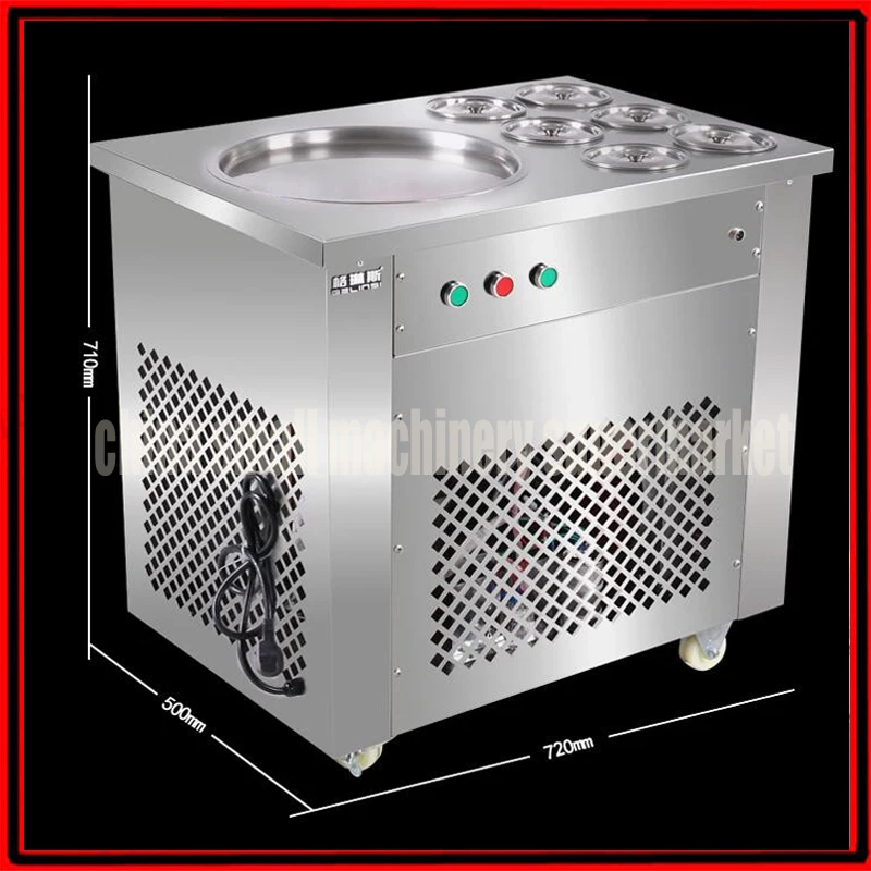 Electric Fried ice cream maker machine Vice cream roll fry ice pan