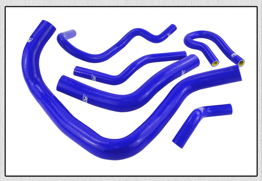Синий и желтый 6 шт. комплект силиконовых шлангов радиатора для HONDA CIVIC DOHC Тип R DC2 EK4/9 B16A/B B18C с логотип pqy PQY-LX1304C-QY