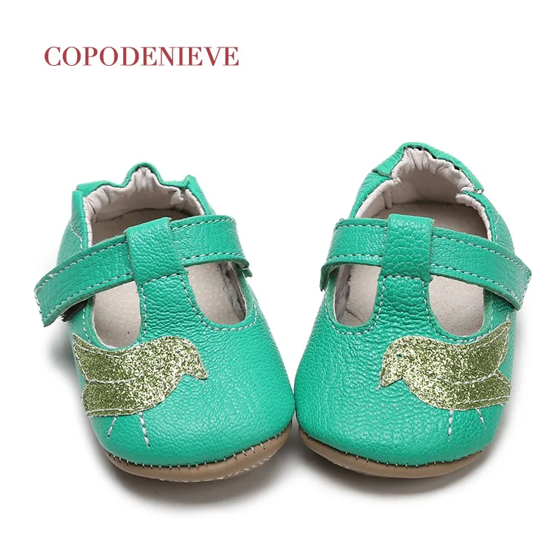 COPODENIEVE/весенняя обувь для малышей; детская обувь в стиле птицы; оленья кожа; Флокированная кожаная обувь